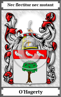 O'Hagerty Family Crest Download (JPG) Book Plated - 600 DPI