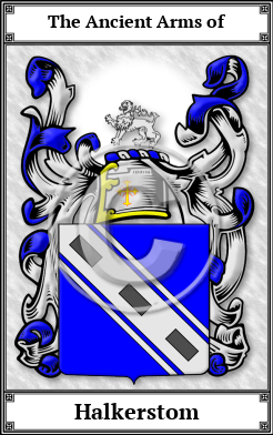 Halkerstom Family Crest Download (JPG)  Book Plated - 150 DPI