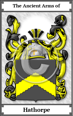 Hathorpe Family Crest Download (JPG)  Book Plated - 150 DPI