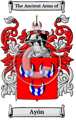 Ayón Family Crest/Coat of Arms