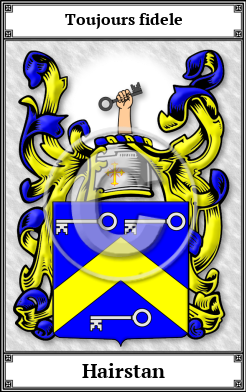 Hairstan Family Crest Download (JPG) Book Plated - 600 DPI
