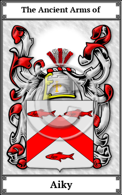 Aiky Family Crest Download (JPG)  Book Plated - 150 DPI