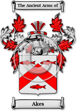 Akes Family Crest Download (jpg) Legacy Series - 150 DPI