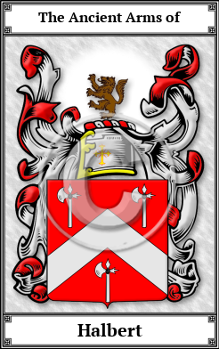 Halbert Family Crest Download (JPG)  Book Plated - 150 DPI