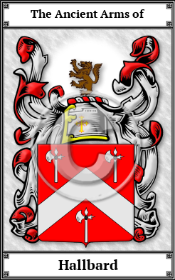 Hallbard Family Crest Download (JPG) Book Plated - 600 DPI