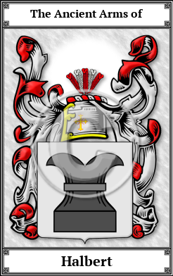 Halbert Family Crest Download (JPG)  Book Plated - 150 DPI