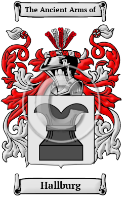 Hallburg Family Crest/Coat of Arms