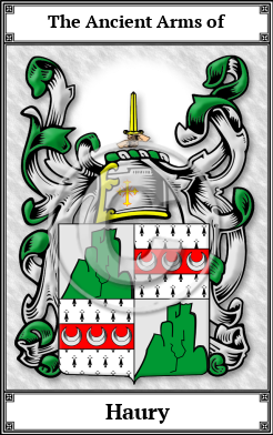 Haury Family Crest Download (JPG)  Book Plated - 150 DPI