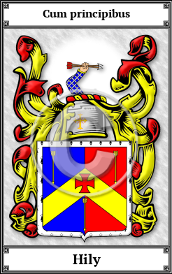 Hily Family Crest Download (JPG)  Book Plated - 150 DPI