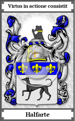 Halfarte Family Crest Download (JPG)  Book Plated - 150 DPI