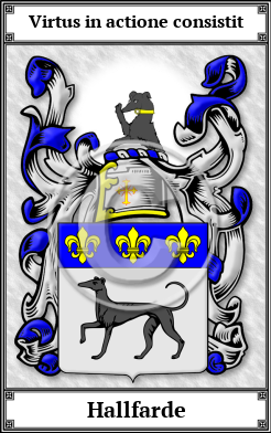 Hallfarde Family Crest Download (JPG)  Book Plated - 150 DPI