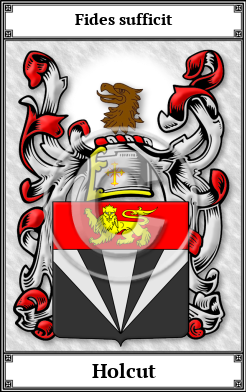 Holcut Family Crest Download (JPG) Book Plated - 600 DPI