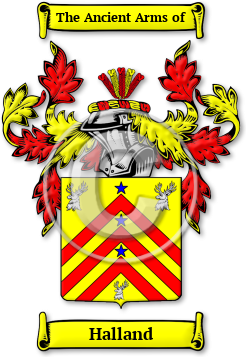 Halland Family Crest Download (jpg) Legacy Series - 150 DPI