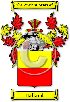 Halland Family Crest Download (jpg) Legacy Series - 150 DPI