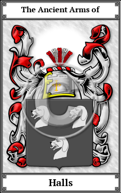 Halls Family Crest Download (JPG) Book Plated - 600 DPI