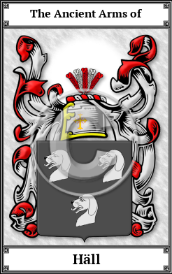 Häll Family Crest Download (JPG) Book Plated - 600 DPI