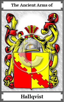 Hallqvist Family Crest Download (JPG)  Book Plated - 150 DPI