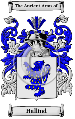 Hallind Family Crest/Coat of Arms
