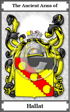 Hallat Family Crest Download (JPG) Book Plated - 600 DPI