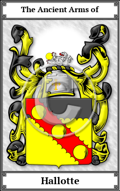 Hallotte Family Crest Download (JPG) Book Plated - 600 DPI