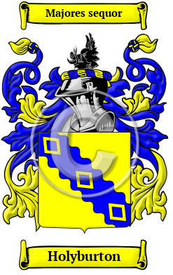Holyburton Family Crest/Coat of Arms