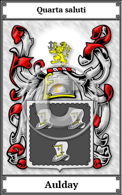 Aulday Family Crest Download (JPG) Book Plated - 600 DPI