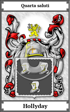 Hollyday Family Crest Download (JPG) Book Plated - 600 DPI