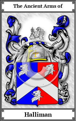 Halliman Family Crest Download (JPG)  Book Plated - 150 DPI