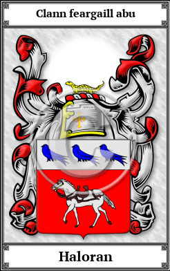 Haloran Family Crest Download (JPG)  Book Plated - 150 DPI