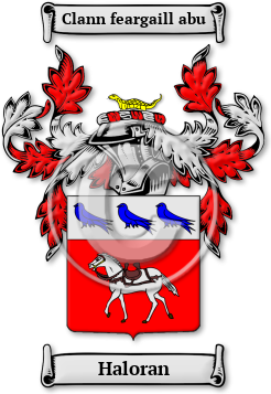Haloran Family Crest Download (jpg) Legacy Series - 150 DPI