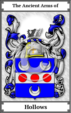 Hollows Family Crest Download (JPG)  Book Plated - 150 DPI