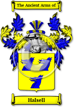 Halsell Family Crest Download (jpg) Legacy Series - 150 DPI