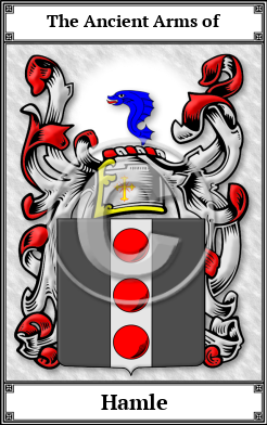 Hamle Family Crest Download (JPG) Book Plated - 600 DPI