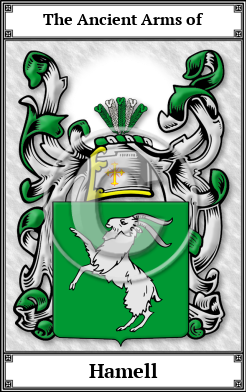 Hamell Family Crest Download (JPG)  Book Plated - 150 DPI