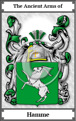 Hamme Family Crest Download (JPG)  Book Plated - 150 DPI