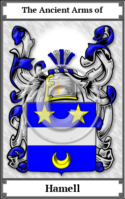 Hamell Family Crest Download (JPG)  Book Plated - 150 DPI