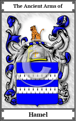 Hamel Family Crest Download (JPG)  Book Plated - 150 DPI