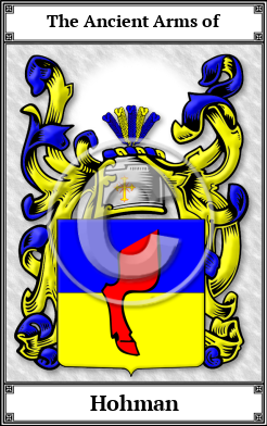 Hohman Family Crest Download (JPG)  Book Plated - 150 DPI