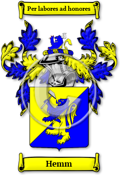 Hemm Family Crest Download (jpg) Legacy Series - 150 DPI