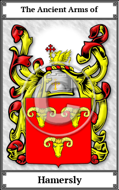 Hamersly Family Crest Download (JPG)  Book Plated - 150 DPI