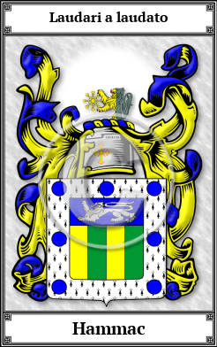 Hammac Family Crest Download (JPG)  Book Plated - 150 DPI