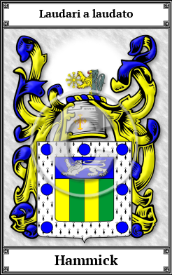 Hammick Family Crest Download (JPG)  Book Plated - 150 DPI