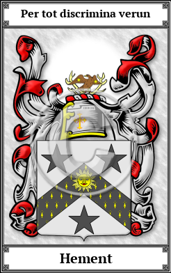 Hement Family Crest Download (JPG) Book Plated - 600 DPI