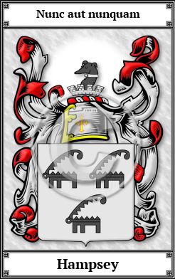 Hampsey Family Crest Download (JPG)  Book Plated - 150 DPI