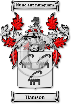 Hamson Family Crest Download (jpg) Legacy Series - 150 DPI