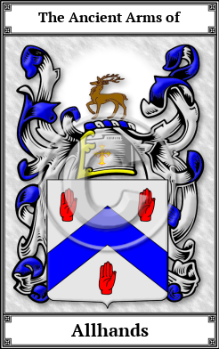 Allhands Family Crest Download (JPG)  Book Plated - 150 DPI