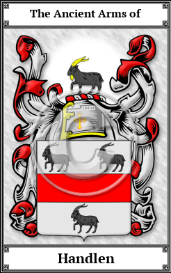 Handlen Family Crest Download (JPG)  Book Plated - 150 DPI