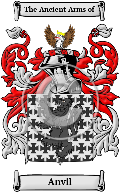 Anvil Family Crest/Coat of Arms