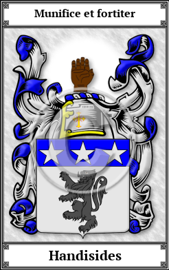 Handisides Family Crest Download (JPG)  Book Plated - 150 DPI