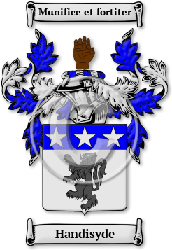 Handisyde Family Crest Download (jpg) Legacy Series - 150 DPI